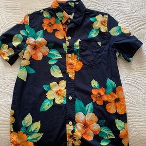 GAPkids Boys Floral Dress Shirt NWOT